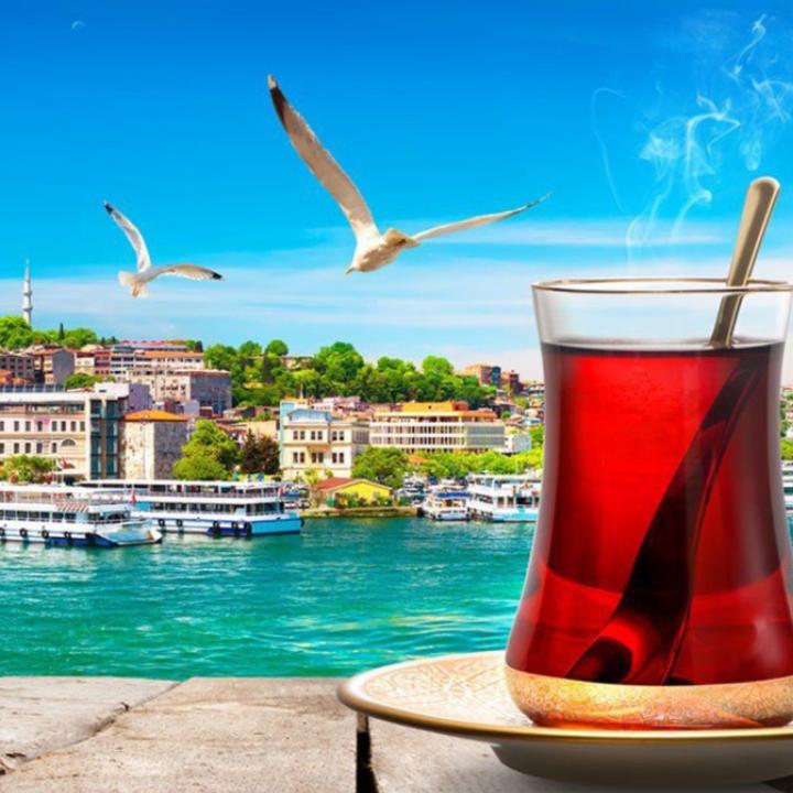 Golden Horn Bay view 3*. Tea in Istanbul. Пили по турецки говорили